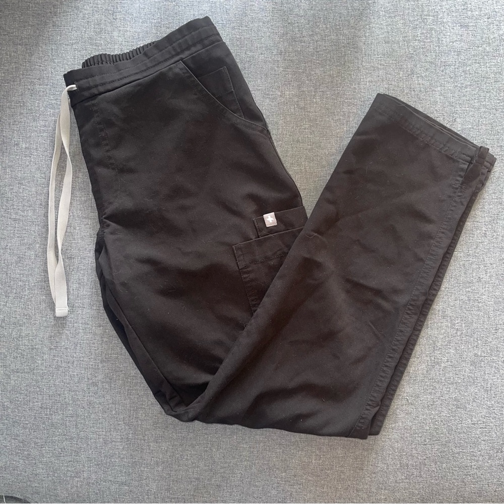 Figs Yola Skinny Scrub Pants Black Scrubs Petite Length